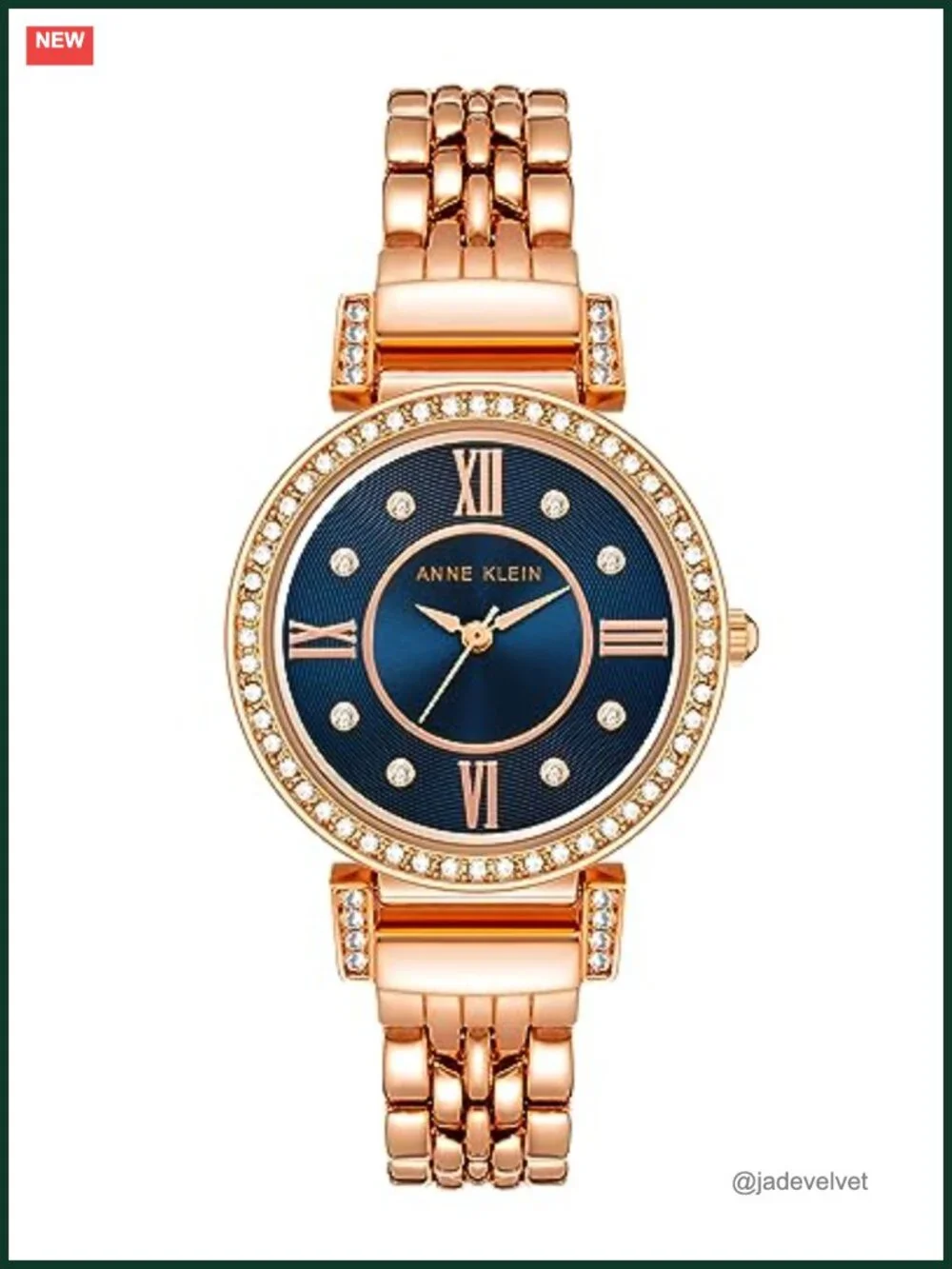 Crystal Accented Dress Watch, Rose Gold Bracelet, Japanese Quartz, 31mm